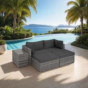 Rotanlounge met aluminium frame San Domino, Tuin en Terras, Tuinsets en Loungesets, Verzenden, Nieuw