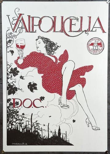 Milo Manara - Valpolicella D.O.C. | Offset Consorzio Tutela, Antiek en Kunst