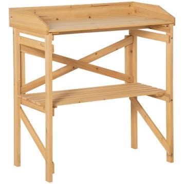 Plantentafel Met Opbergruimte 80x40x84cm, Bloementafel Van H, Tuin en Terras, Verzenden