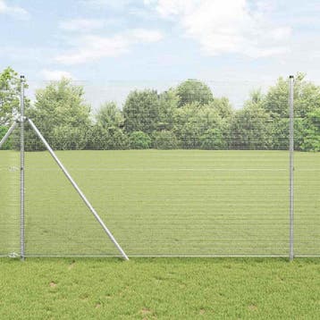 vidaXL gelast draadhek met grondbevestiging 25 x 1,5 m, Verzenden, Nieuw, IJzer