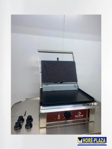 Horeca contactgrill diamond sm1/s | panini | 230v, Nieuw zonder verpakking, Fornuis, Frituur en Grillen