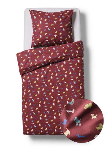 HEMA Kinderdekbedovertrek 140x200cm flanel honden, Verzenden, Nieuw