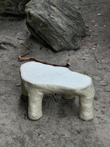 David áp - Salontafel - Papier-maché, Staal, Acryl -