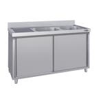 GGM Gastro | Spoelkast ECO - RVS - 1600x600mm - met 2 |, Verzenden, Nieuw in verpakking, RVS Meubilair