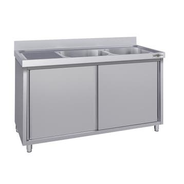 GGM Gastro | Spoelkast ECO - RVS - 1600x600mm - met 2 |, Verzenden, Nieuw in verpakking, RVS Meubilair