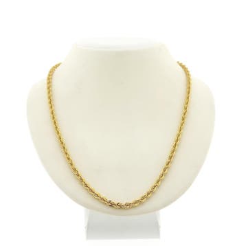 Gouden gedraaide schakelketting, Ophalen of Verzenden, Gebruikt, Overige kleuren, Goud