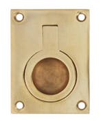 Intersteel Luikring recht 50mm x 39mm messing gelakt, Verzenden, Nieuw