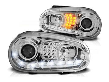 Koplamp units LED dagrijverlichting Chrome geschikt voor VW, Auto-onderdelen, Verlichting, Verzenden, Nieuw, Volkswagen
