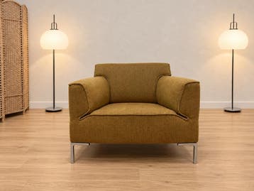 NIEUW GESTOFFEERD Bloq Fauteuil + GARANTIE | NP €2.249, Huis en Inrichting, Design Fauteuil Stoel Design on Stock, Nieuw, 75 tot 100 cm