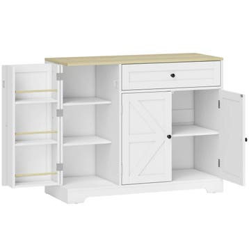 Dressoir, Landhuisstijl Keukenkast Met Schuifdeuren, 1 Lade,, Verzenden, Nieuw