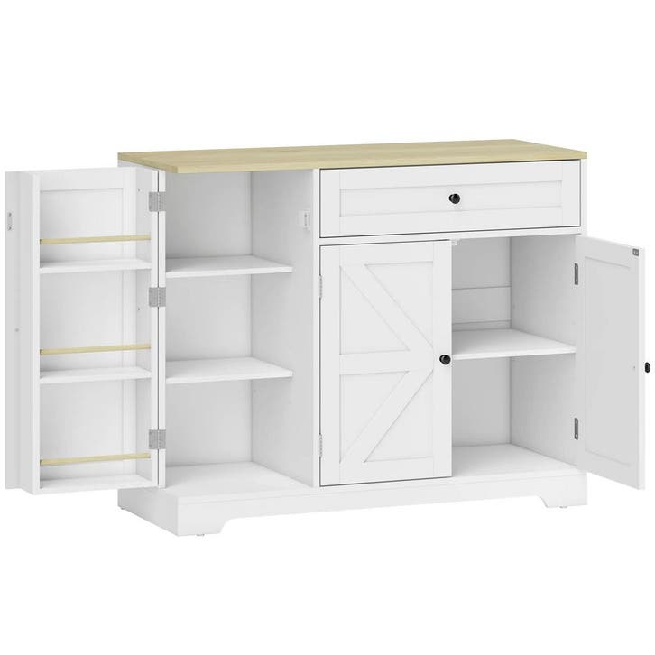 Dressoir, Landhuisstijl Keukenkast Met Schuifdeuren, 1 Lade,, Huis en Inrichting, Kasten | Boekenkasten, Nieuw, Verzenden