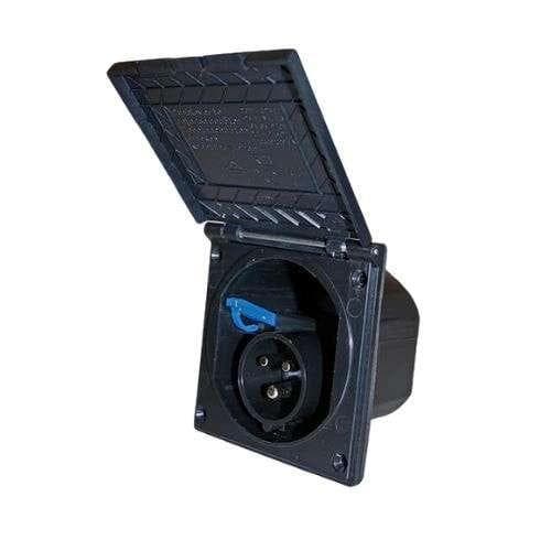 Stekkerdoos buiten CEE 230V - zwart, Caravans en Kamperen, Camper-accessoires, Nieuw, Ophalen of Verzenden