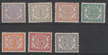 Postzegels Suriname 1902 Cijfer NR.41-47   (1777), Postzegels en Munten, Postzegels | Suriname, Verzenden, Postfris