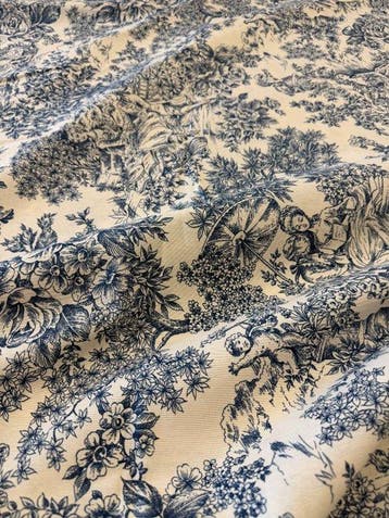 Decoratieve stof met grote charme en een verfijnde Toile de, Antiek en Kunst