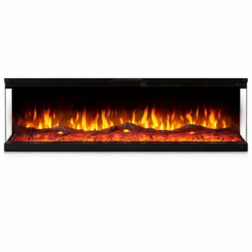 Driezijdige sfeerhaard met verwarming Ibiza - 254cm, Ophalen of Verzenden, Nieuw, Vrijstaande haard, Elektrische haard
