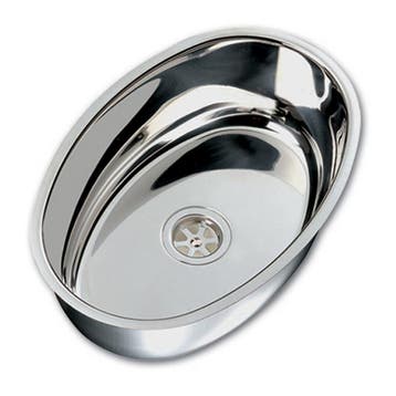 Hollex Wasbak Gepolijst RVS Ovaal 360 mm Diameter, Watersport en Boten, Ophalen of Verzenden, Nieuw