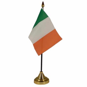 Ierland versiering tafelvlag 10 x 15 cm - Indonesie versie.., Ophalen of Verzenden, Nieuw