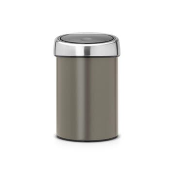 Brabantia wandafvalemmertje Touch bin - platinum, Verzenden, Nieuw