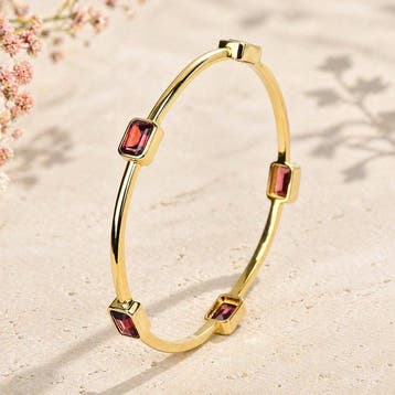 Zonder minimumprijs - Armband Zilver - Garnet -, Sieraden, Tassen en Uiterlijk, Nieuw