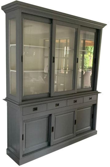Buffetkast stofgrijs Jubbega 180cm, Ophalen of Verzenden, Nieuw