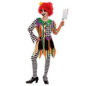 Creepy clown kostuum meisje, Verzenden, Nieuw, Feestartikel