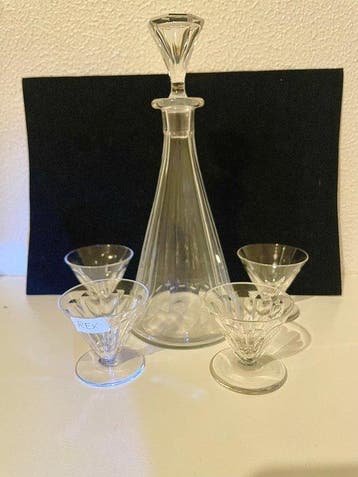 Baccarat - Tafelservies - Kristal - Decanter, 4 glazen Rex