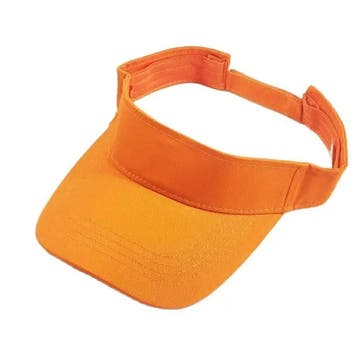 Oranje zonneklep met verstelbare klittenband sluiting achter, Kleding | Heren, Hoeden en Petten, Verzenden, Nieuw, One size fits all