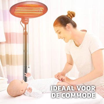 2dekans | tectake® - Infraroodstraler - Luchtverhitter met, Tuin en Terras, Ophalen of Verzenden, Zo goed als nieuw