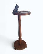 Asbak - Hout, Koper - Vintage rookstandaard