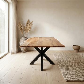 Boomstamtafel Live Edge Naturel Acaciahout 300 cm | Starfurn, Huis en Inrichting, Ophalen of Verzenden, Nieuw