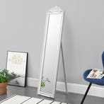 Spiegel vrijstaand met barok lijst verstelbaar 160x40 cm wit, Verzenden, Nieuw