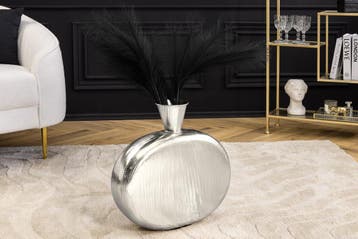Handgemaakte vaas ORIENT L 50cm zilver metaal gehamerd, Huis en Inrichting, Woonaccessoires | Vazen, Ophalen of Verzenden, Nieuw