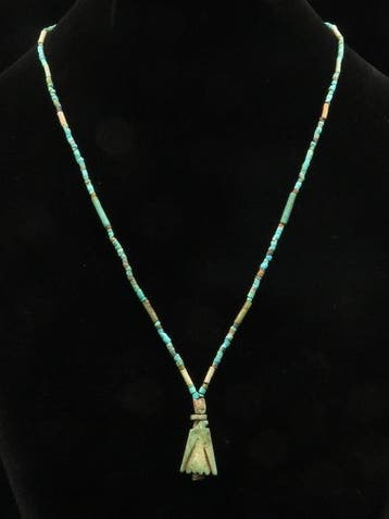 Oud-Egyptisch Ketting gemaakt van turquoise en