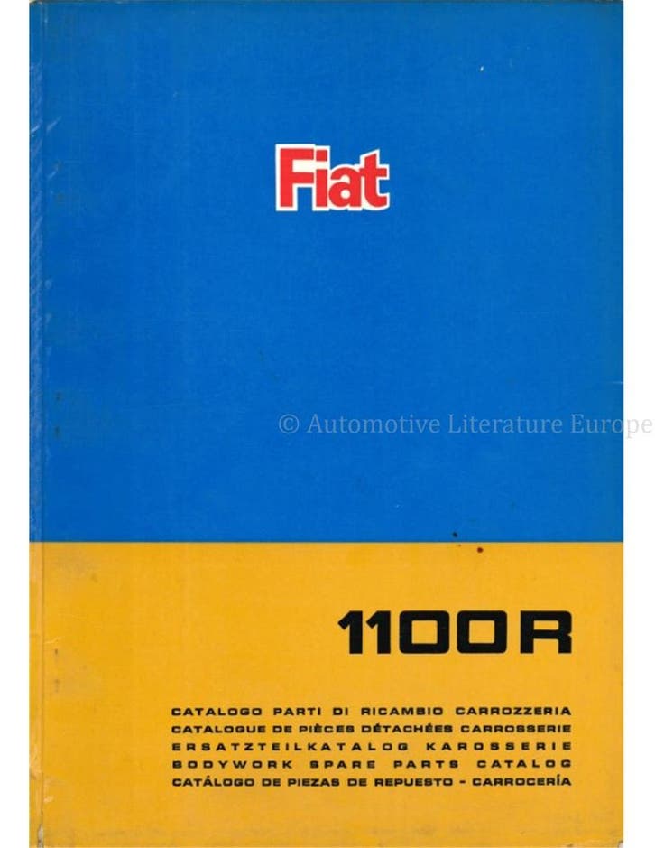 1967 FIAT 1100 R CARROSSERIE ONDERDELENHANDBOEK, Auto diversen, Handleidingen en Instructieboekjes