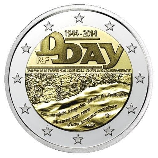 Frankrijk 2 Euro D-Day 2014, Postzegels en Munten, Munten | Europa | Euromunten, Verzenden