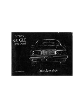 1983 VOLVO 760 GLE TURBO DIESEL INSTRUCTIEBOEKJE ZWEEDS