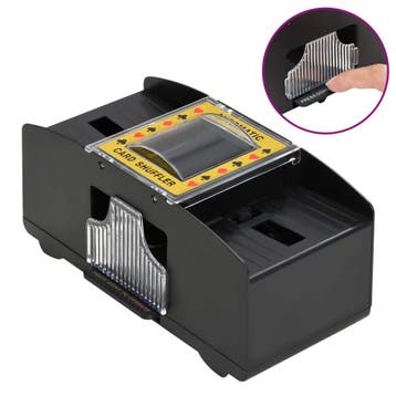 vidaXL Automatische kaartenschudder zwart 2 deks, Verzenden, Nieuw