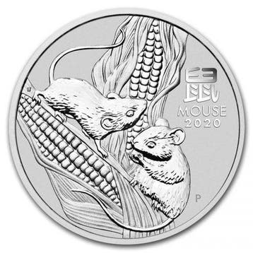 Lunar III - Year of the Mouse 1 kg 2020, Verzenden, Losse munt, Zilver