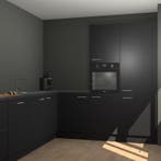 Zwarte keuken Portland 78755, Verzenden, Nieuw