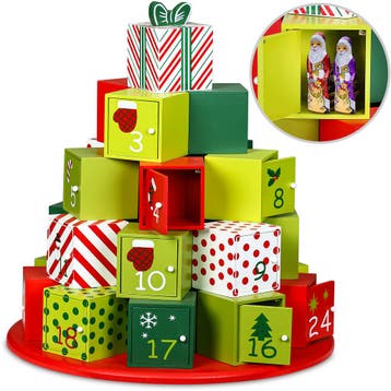 Adventkalender Hout Rond XXL (Adventskalenders, Interieur), Verzenden, Nieuw