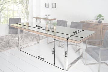 Eettafel EUPHORIA BARRACUDA 180 cm, gemaakt van gerecycled, Huis en Inrichting, Ophalen of Verzenden, Nieuw
