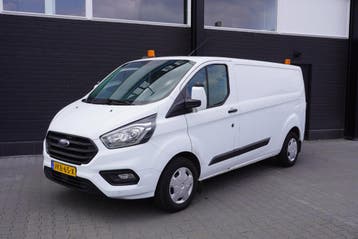 Ford Transit Custom 2.0 TDCI 130PK Automaat L2 - EURO 6, Automaat, Stof, Gebruikt, Wit