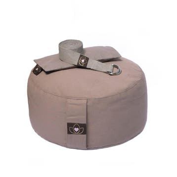 Pakket meditatiekussen, oogkussen en riem taupe - Lotus, Verzenden, Nieuw