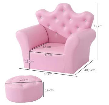 Comfortabele Kinderfauteuil Set – Fauteuil Met Kruk Voor Kid, Verzenden, Nieuw