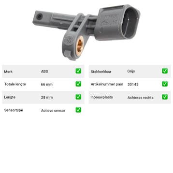 ABS-sensor Vooras rechts Porsche Cayenne S 4.5 (2002-2007), Verzenden, Nieuw, Porsche