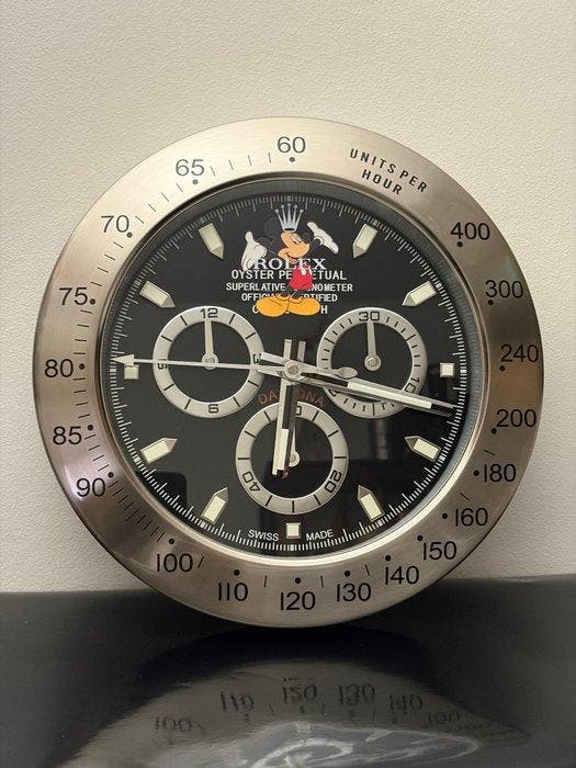 GF Exclusives - Rolex x Mickey Mouse Clock Artwork By: GF, Antiek en Kunst, Kunst | Designobjecten
