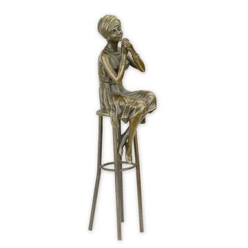 sculptuur, “A Little Rouge” – Fine Bronze Sculpture After
