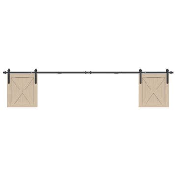 vidaXL Ophangset voor schuifdeur 244 cm koolstofstaal, Verzenden, Nieuw