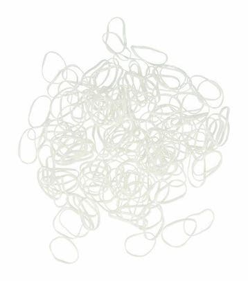 Haarelastiekjes Mini - 1cm - Transparant  - Set van 100, Nieuw
