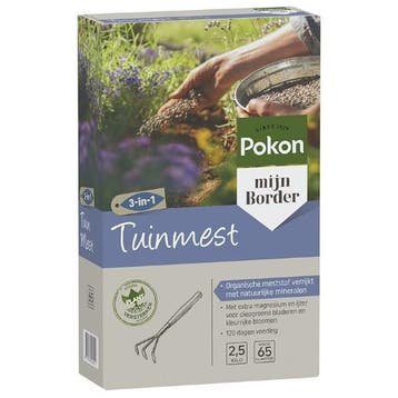 Tuinmest | Pokon | 2.5 kg (65 planten, Border, Organisch), Tuin en Terras, Aarde en Mest, Verzenden
